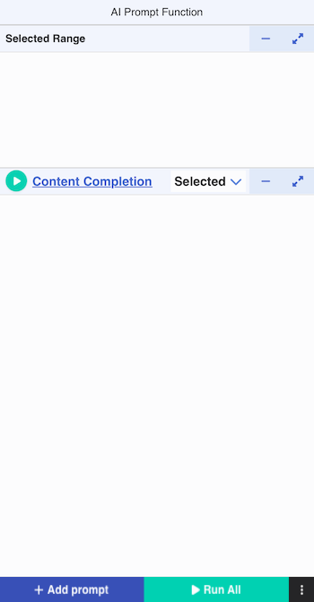 AI prompt screen