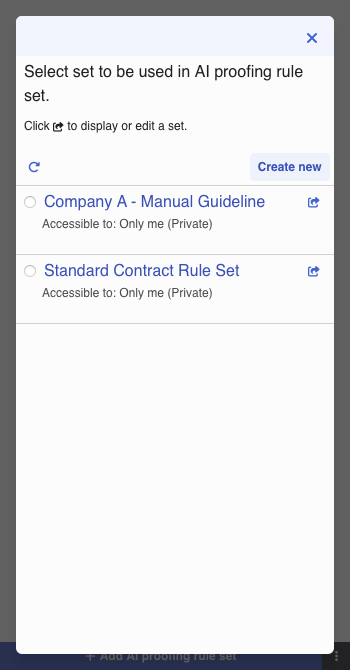 AI Proofing - Dialog