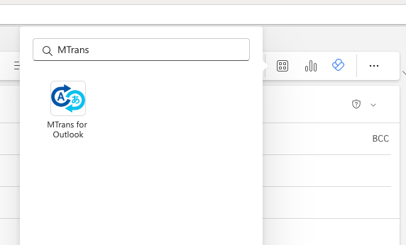 Step 4 to get MTrans for Office (for Outlook on the web)